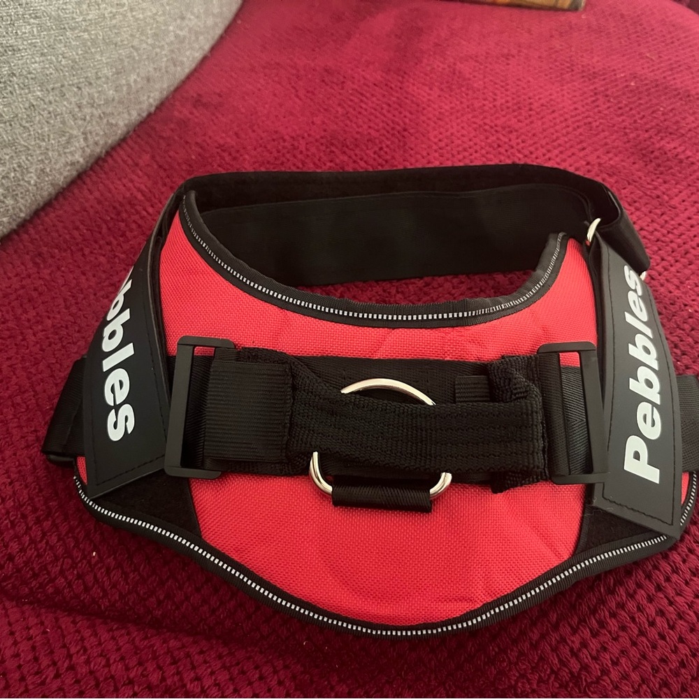 Red and Black Pebbles Dog Harness